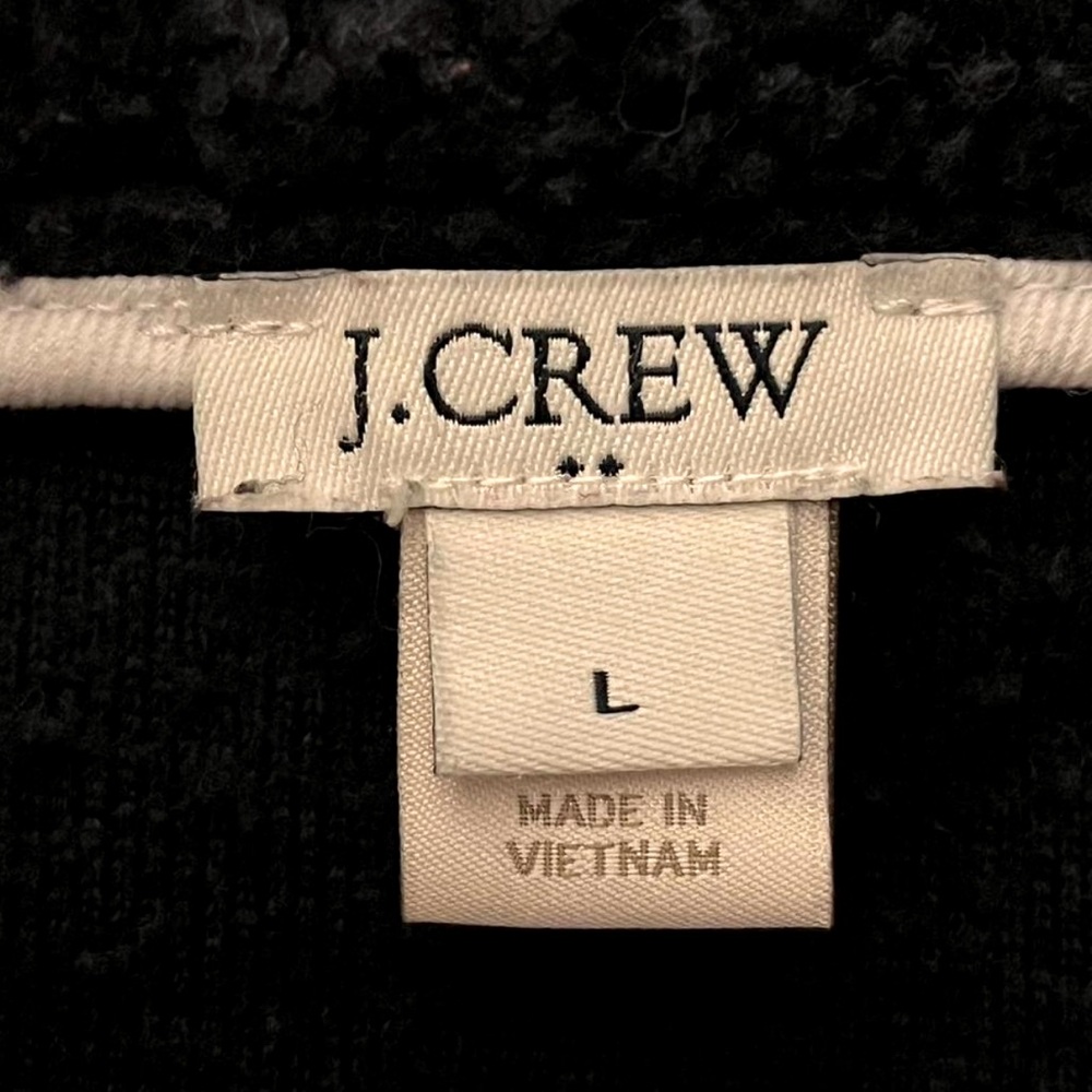 J. Crew Navy Blue Sherpa Quarter-Zip Pullover - Picture 3 of 5